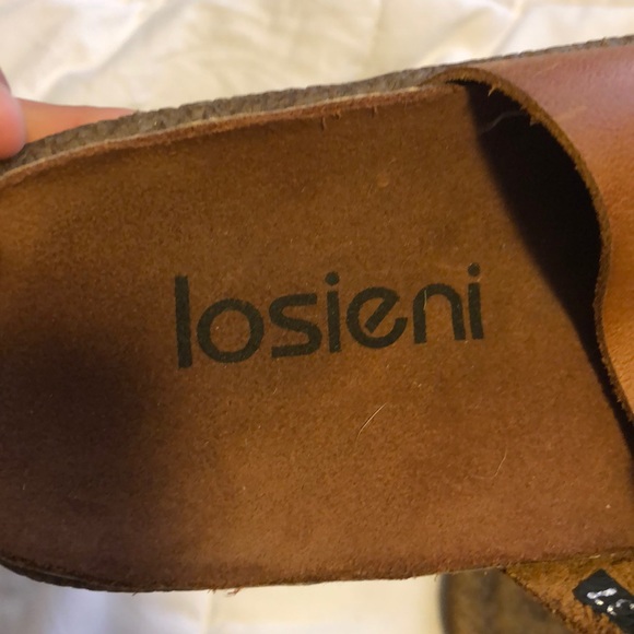 Losieni brown slip on sandals - Picture 3 of 3
